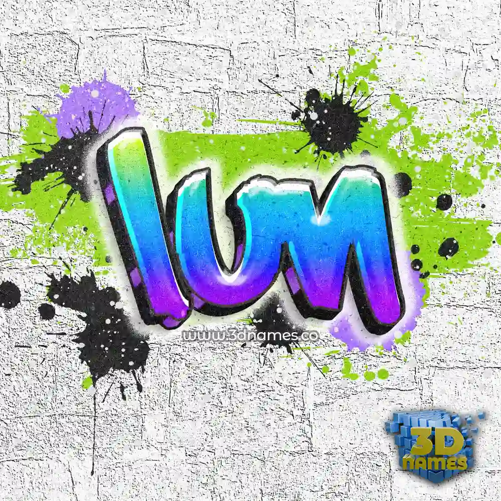 lun in Graffiti Grunge style - 3D name wallpaper