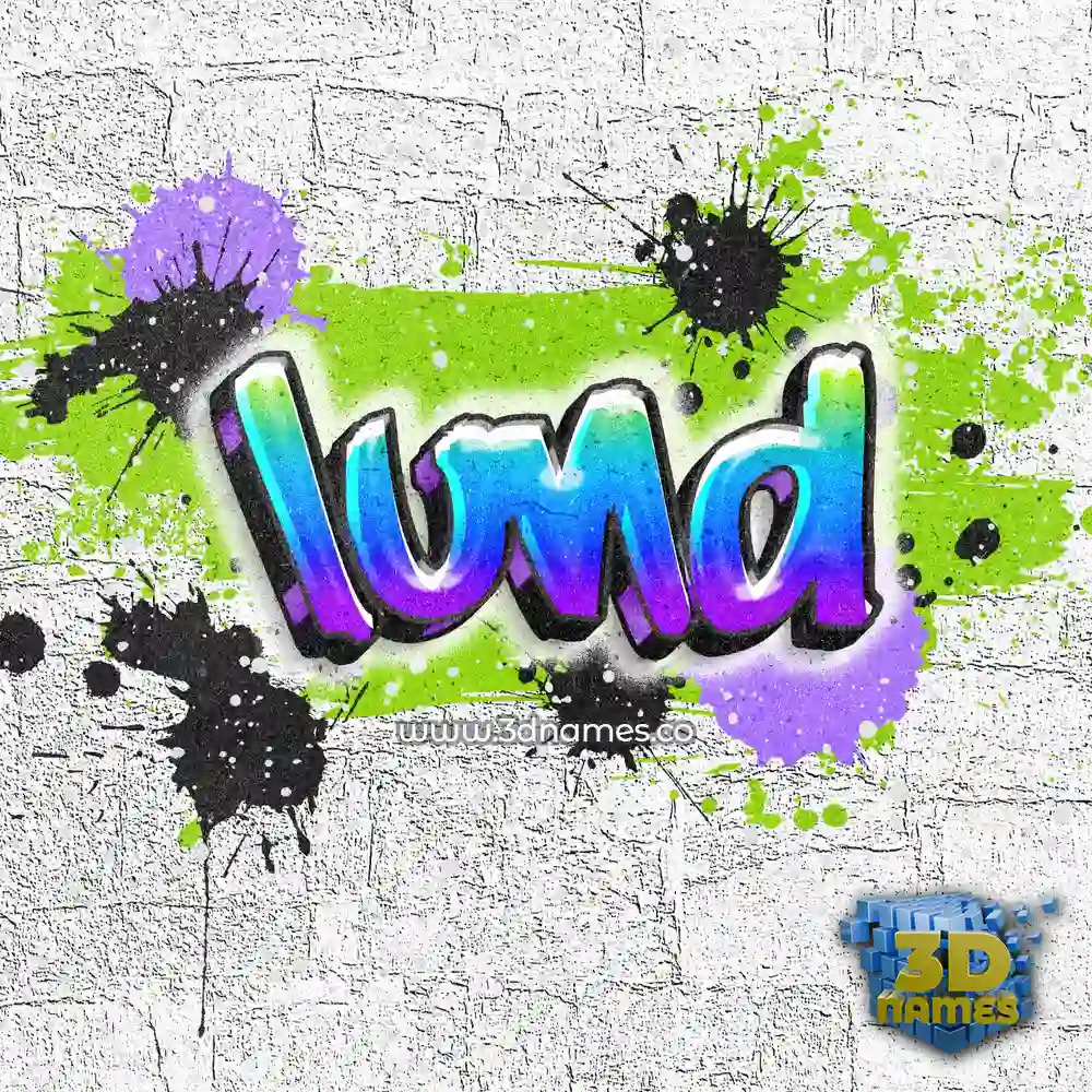 lund in Graffiti Grunge style - 3D name wallpaper