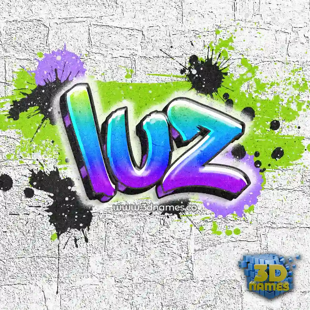 luz in Graffiti Grunge style - 3D name wallpaper