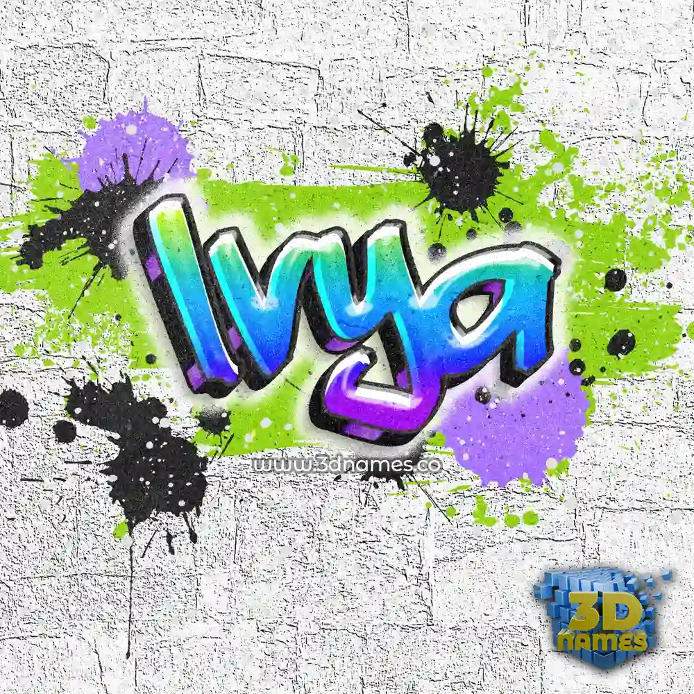 lvya in Graffiti Grunge style - 3D name wallpaper