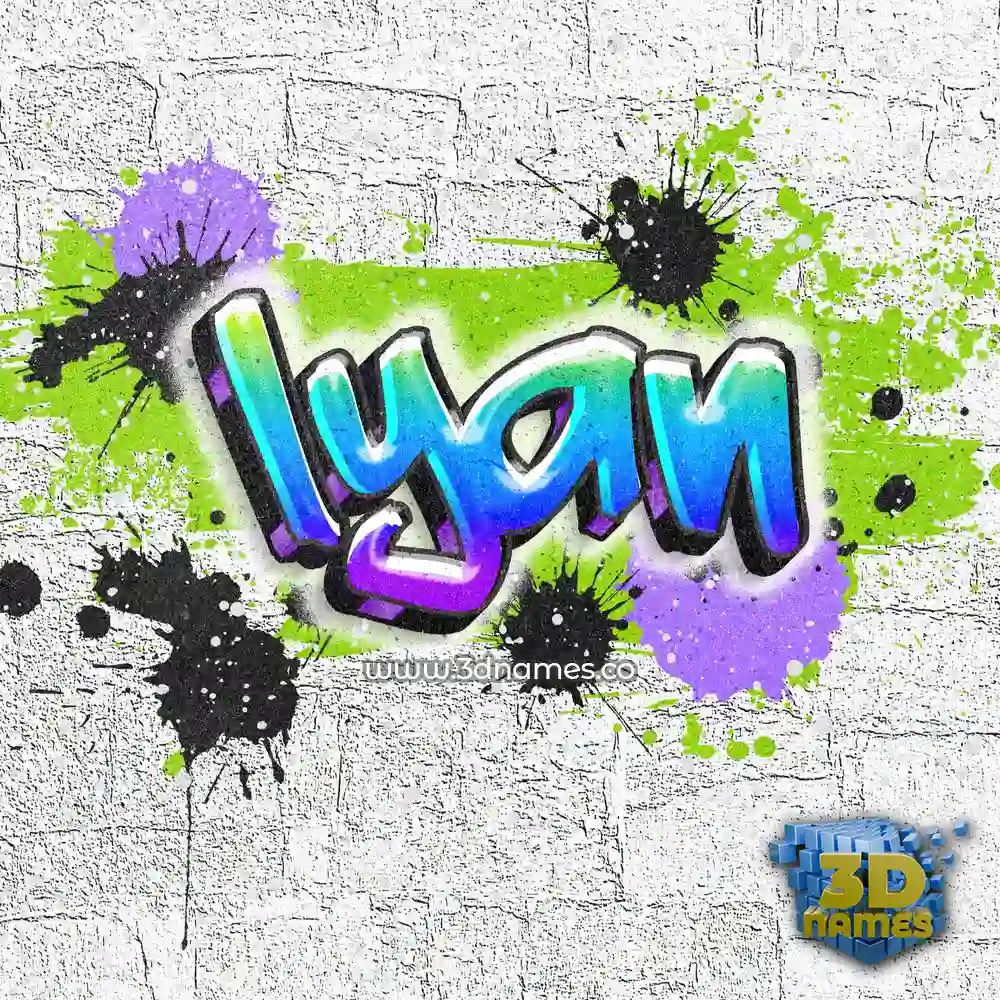 lyan in Graffiti Grunge style - 3D name wallpaper
