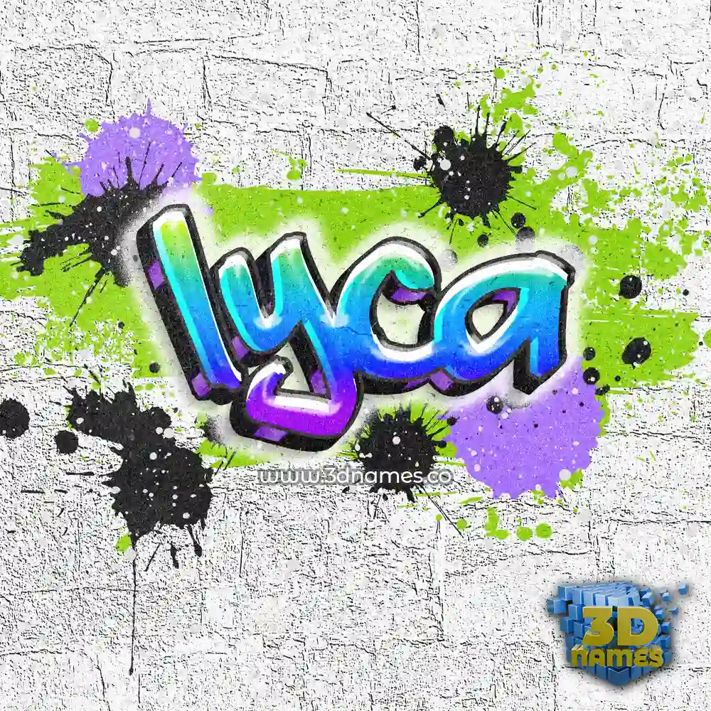 lyca in Graffiti Grunge style - 3D name wallpaper