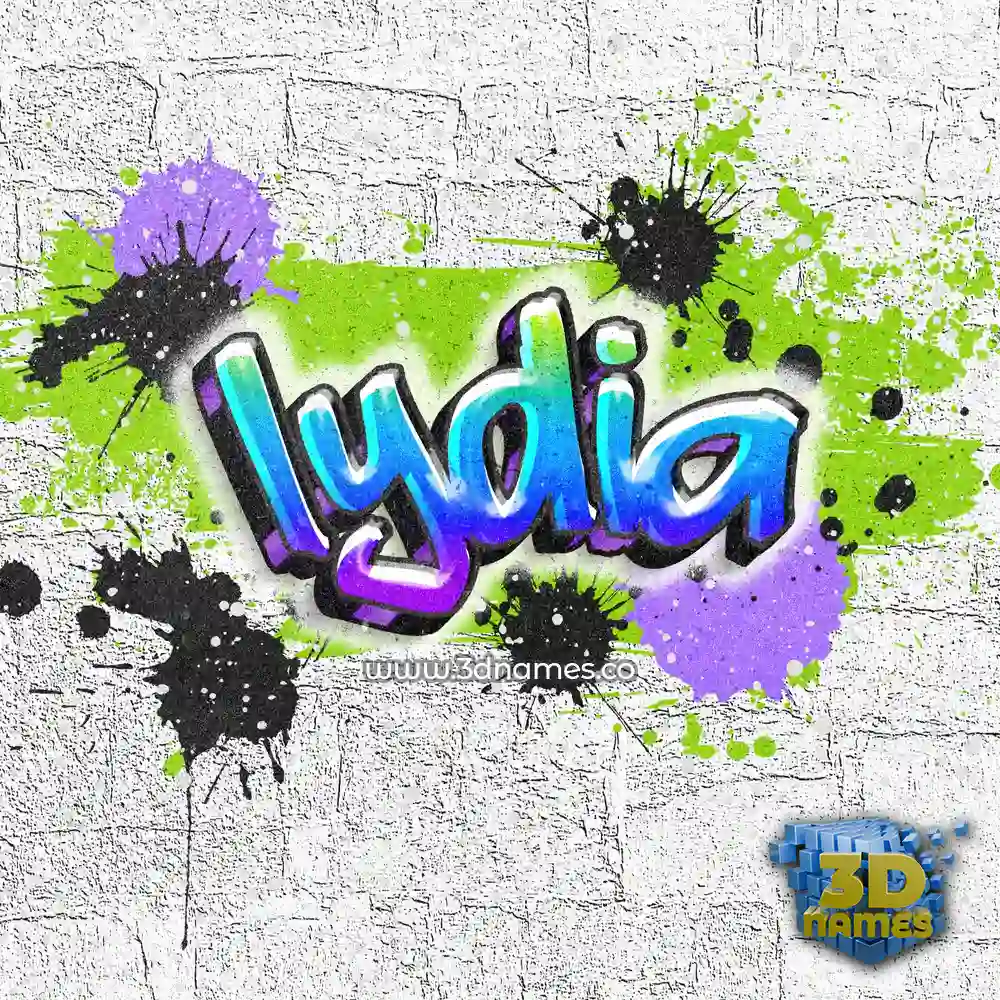 lydia in Graffiti Grunge style - 3D name wallpaper