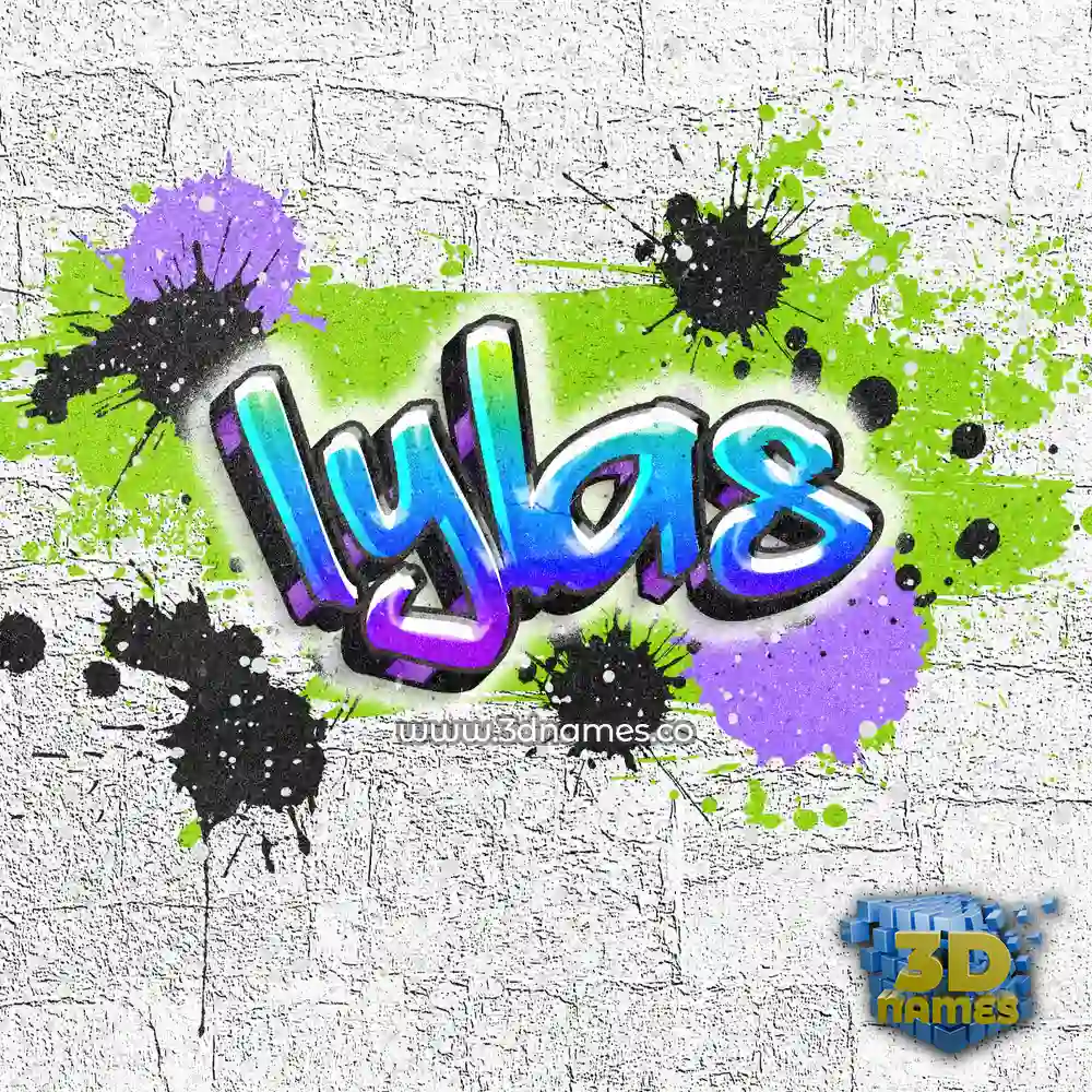 lylas in Graffiti Grunge style - 3D name wallpaper