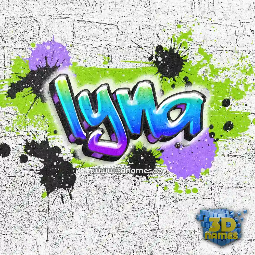 lyna in Graffiti Grunge style - 3D name wallpaper