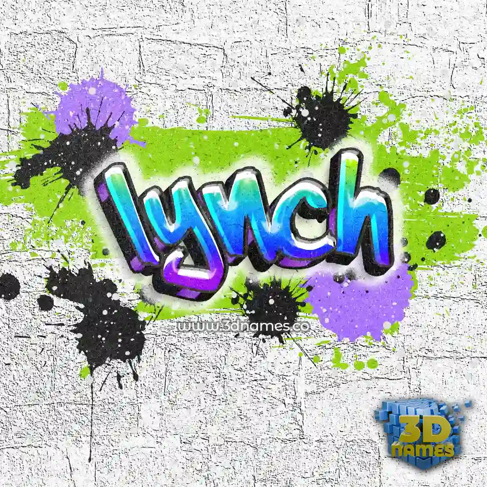lynch in Graffiti Grunge style - 3D name wallpaper