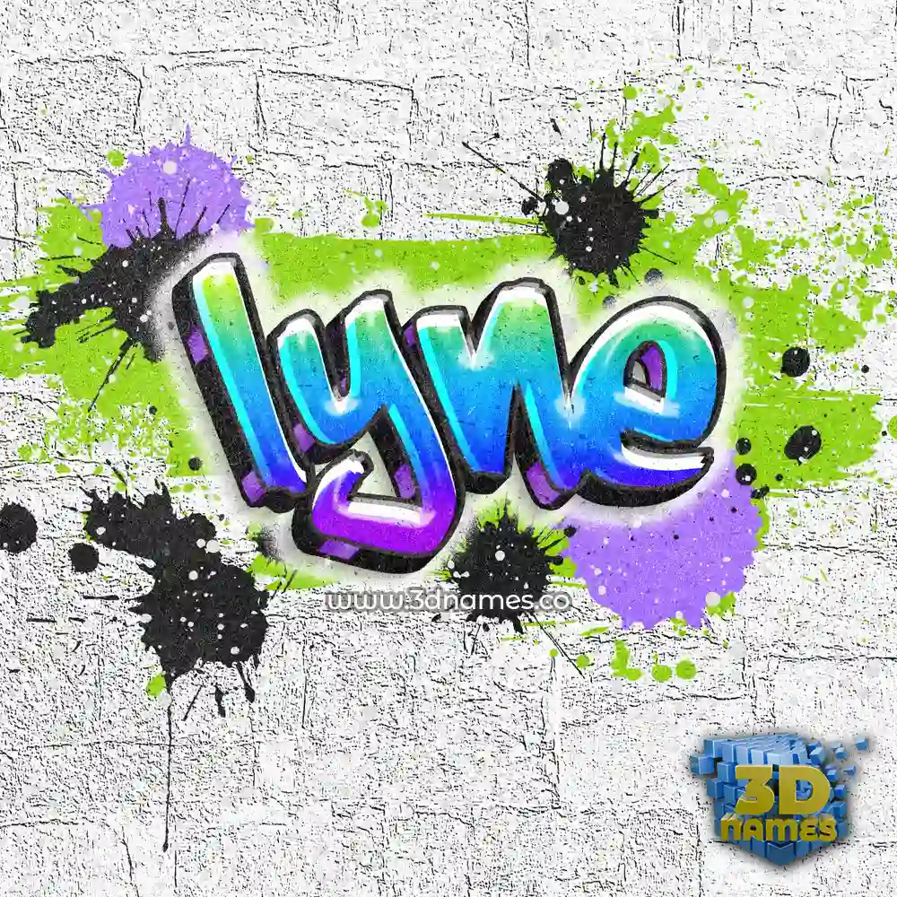 lyne in Graffiti Grunge style - 3D name wallpaper