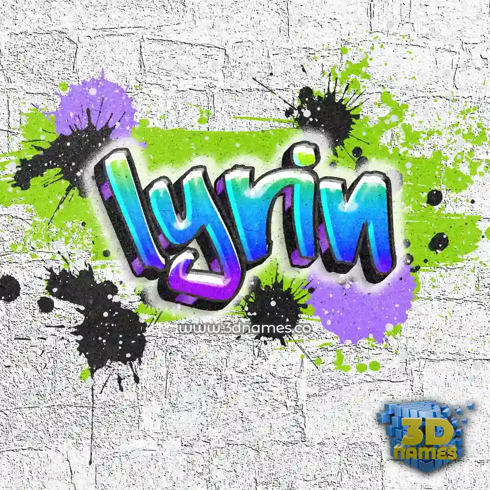 lyrin in Graffiti Grunge style - 3D name wallpaper
