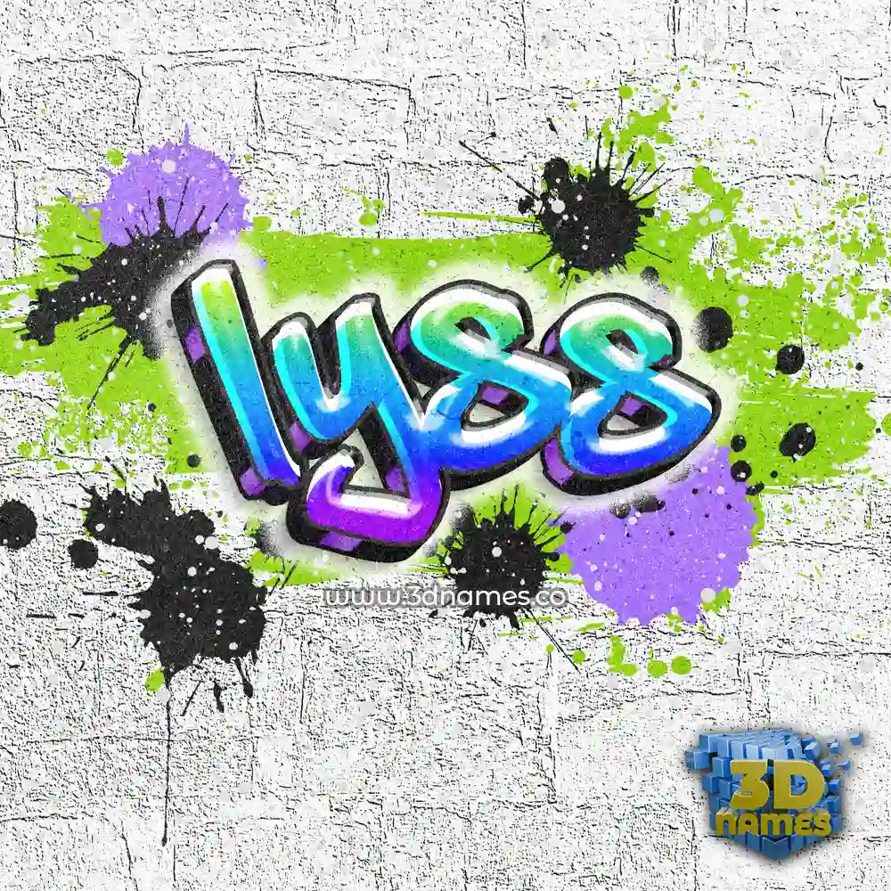 lyss in Graffiti Grunge style - 3D name wallpaper