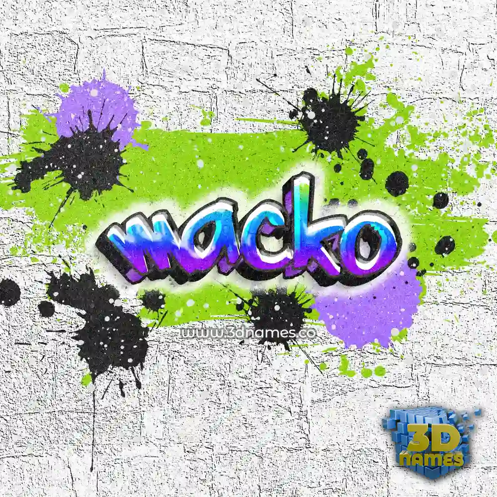macko in Graffiti Grunge style - 3D name wallpaper