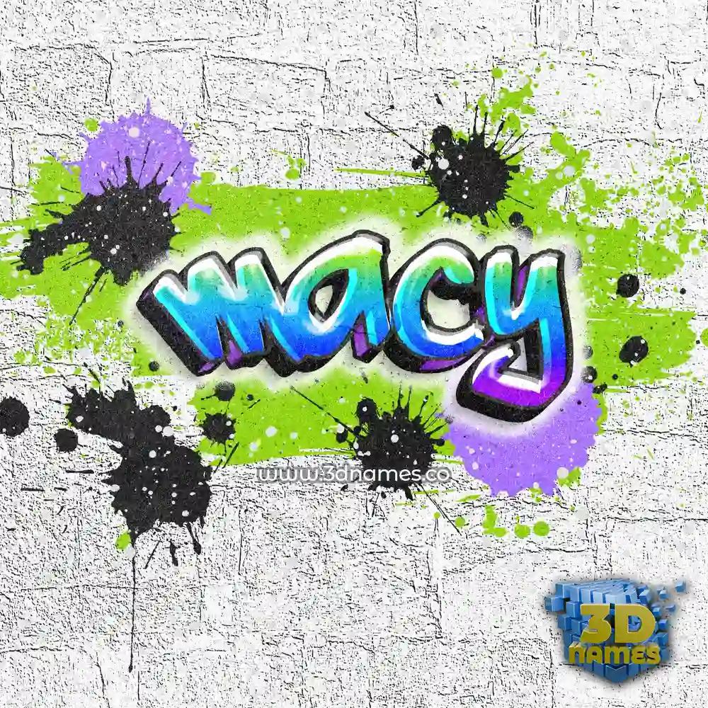 macy in Graffiti Grunge style - 3D name wallpaper