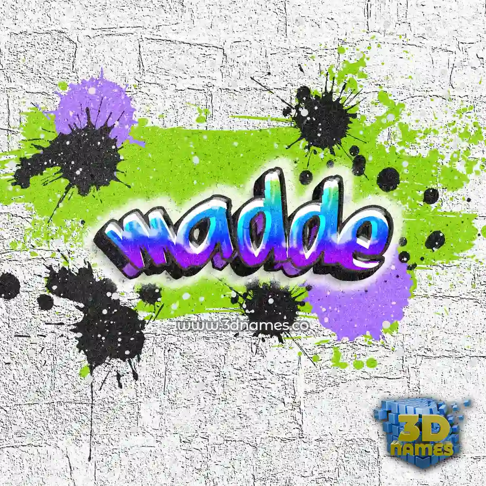 madde in Graffiti Grunge style - 3D name wallpaper
