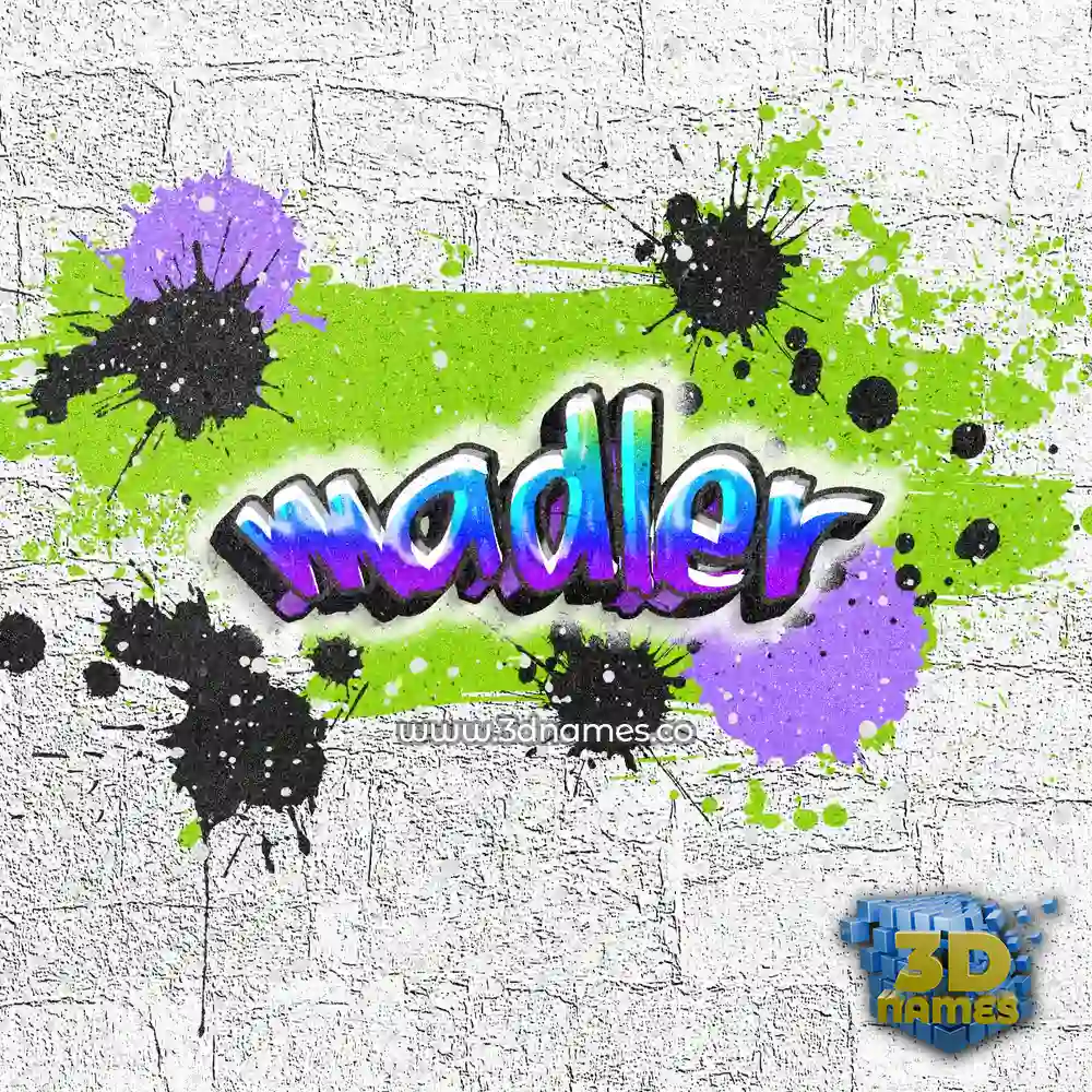 madler in Graffiti Grunge style - 3D name wallpaper