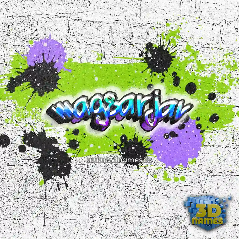 magsarjav in Graffiti Grunge style - 3D name wallpaper