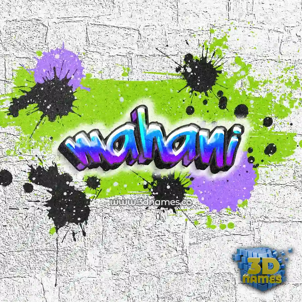 mahani in Graffiti Grunge style - 3D name wallpaper