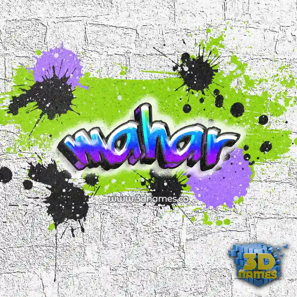 mahar in Graffiti Grunge style - 3D name wallpaper