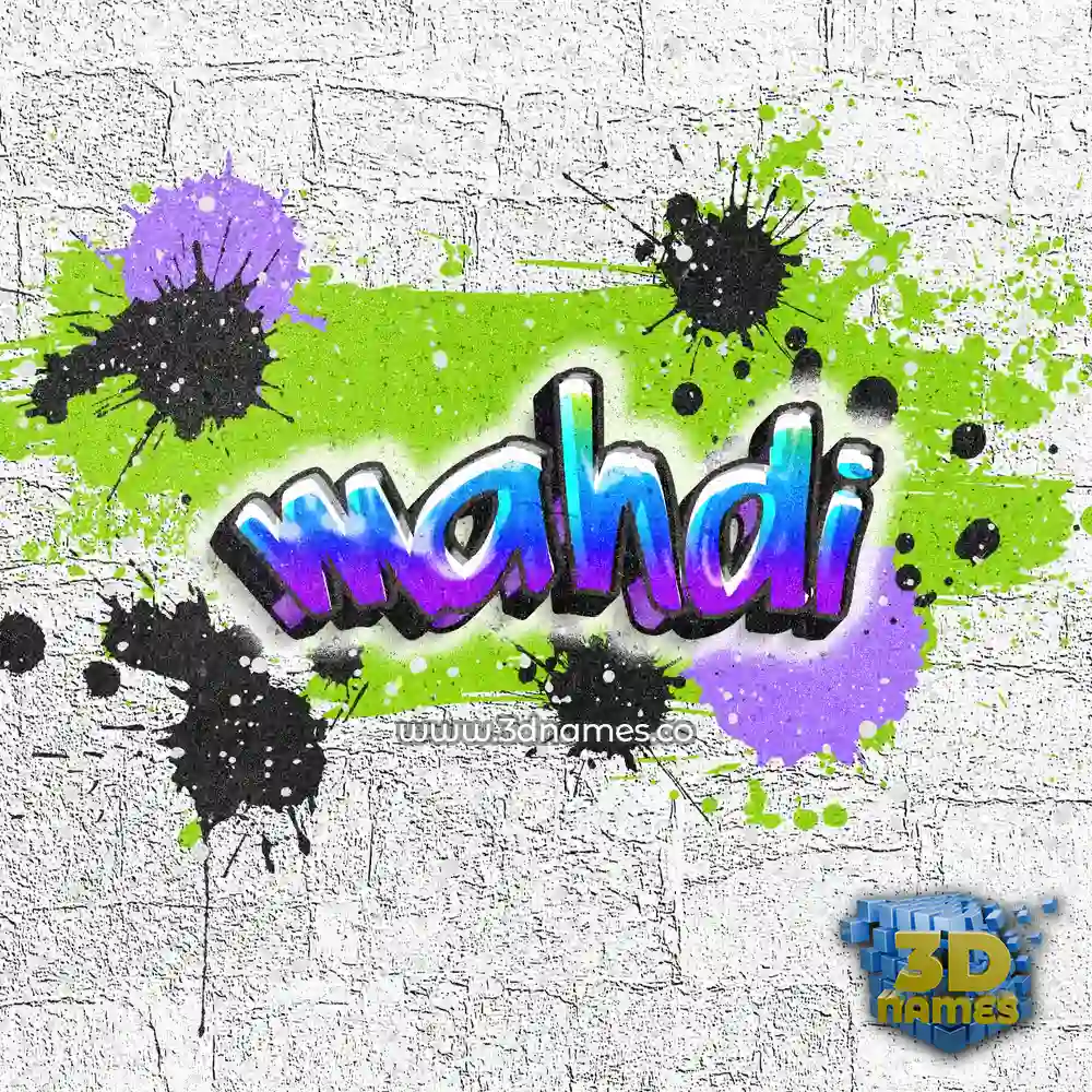 mahdi in Graffiti Grunge style - 3D name wallpaper