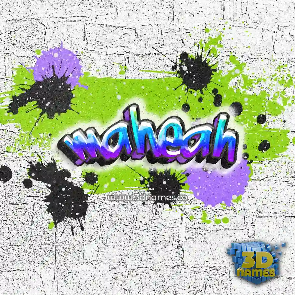 maheah in Graffiti Grunge style - 3D name wallpaper