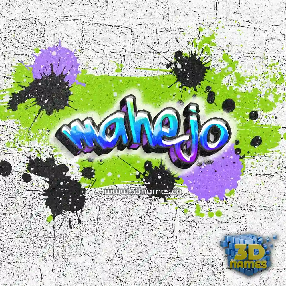 mahejo in Graffiti Grunge style - 3D name wallpaper