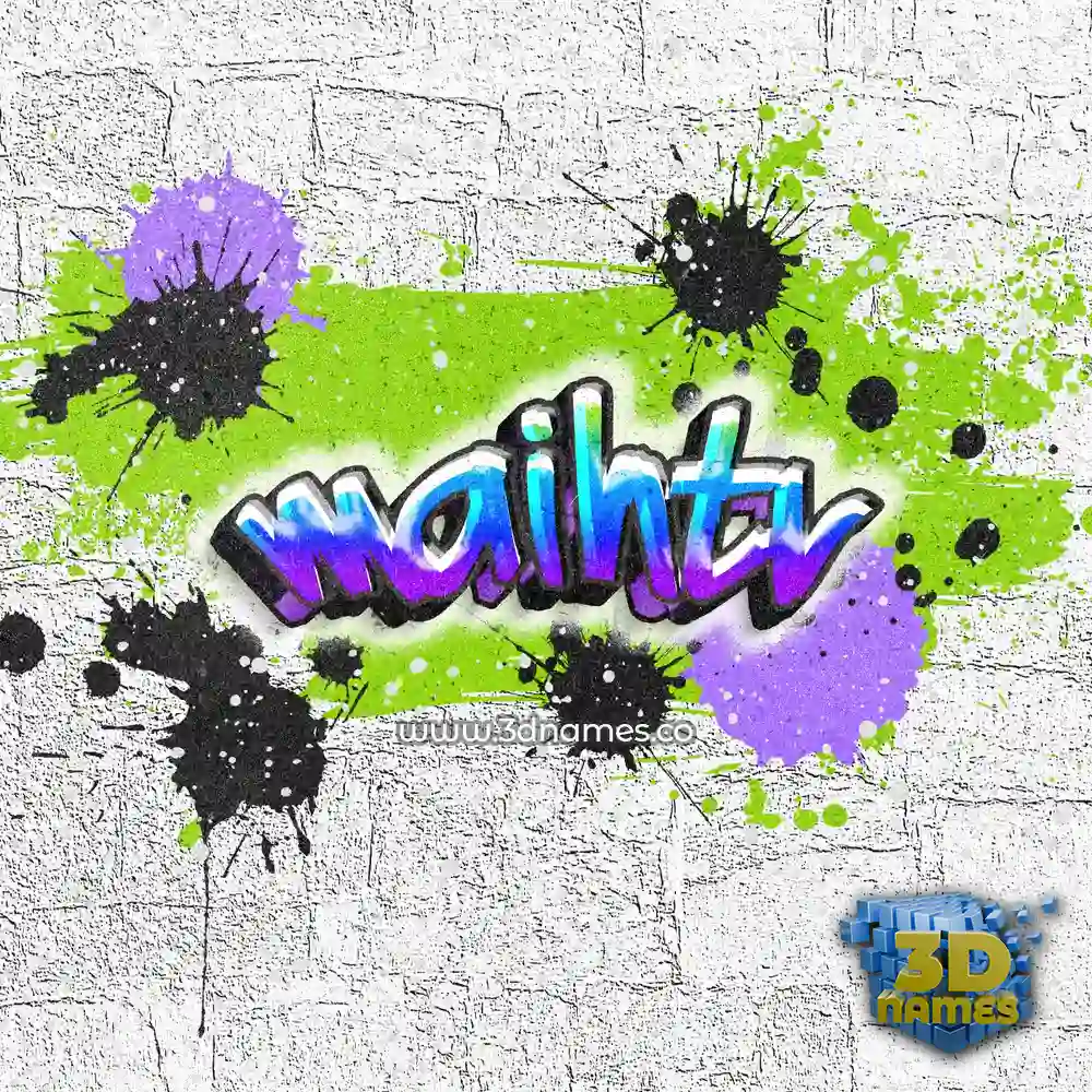 maihtv in Graffiti Grunge style - 3D name wallpaper
