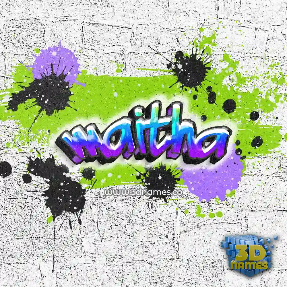 maitha in Graffiti Grunge style - 3D name wallpaper