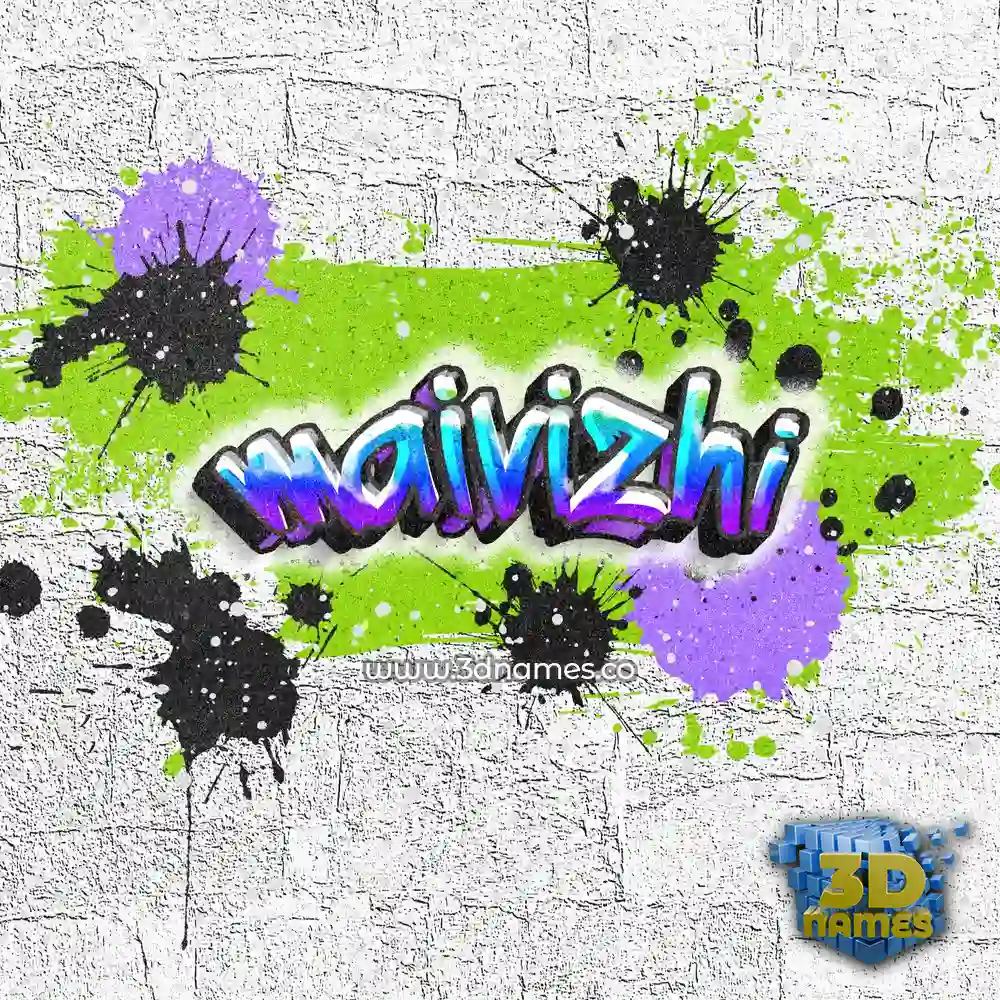 maivizhi in Graffiti Grunge style - 3D name wallpaper