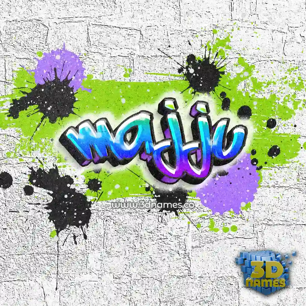 majju in Graffiti Grunge style - 3D name wallpaper