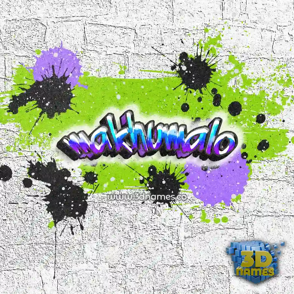 makhumalo in Graffiti Grunge style - 3D name wallpaper