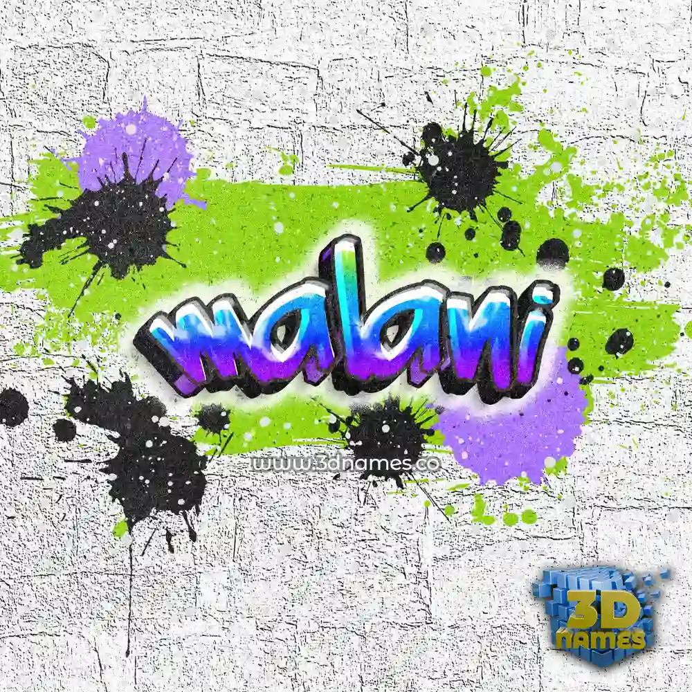 malani in Graffiti Grunge style - 3D name wallpaper
