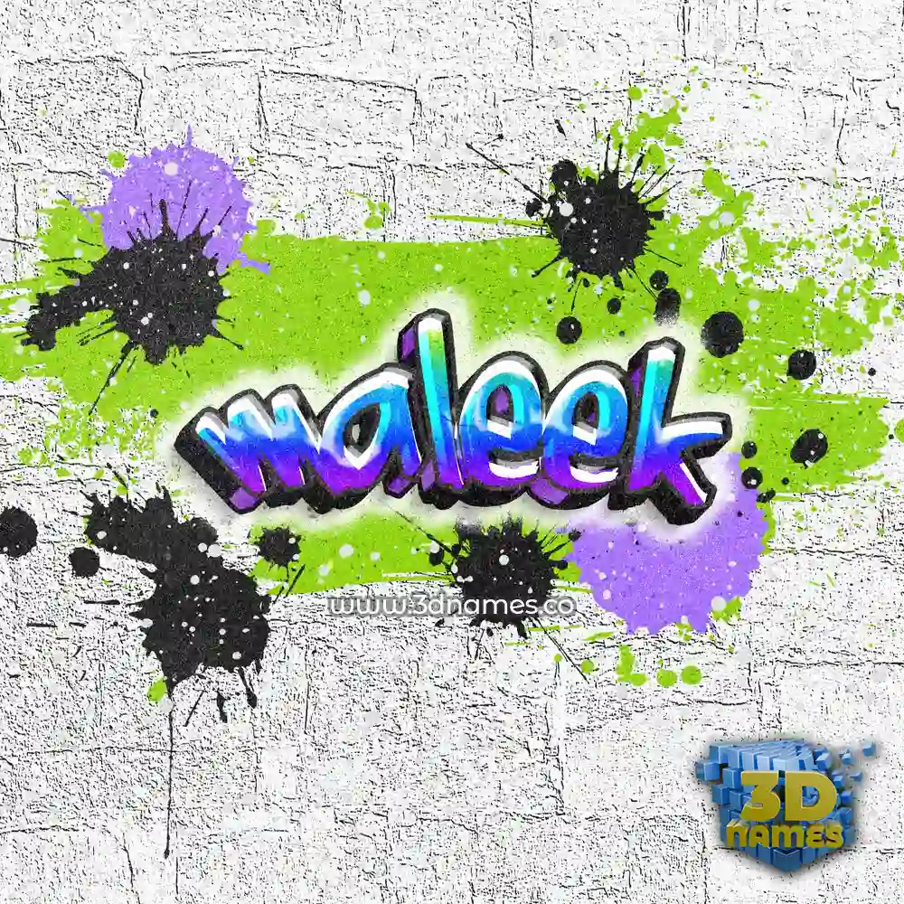 maleek in Graffiti Grunge style - 3D name wallpaper