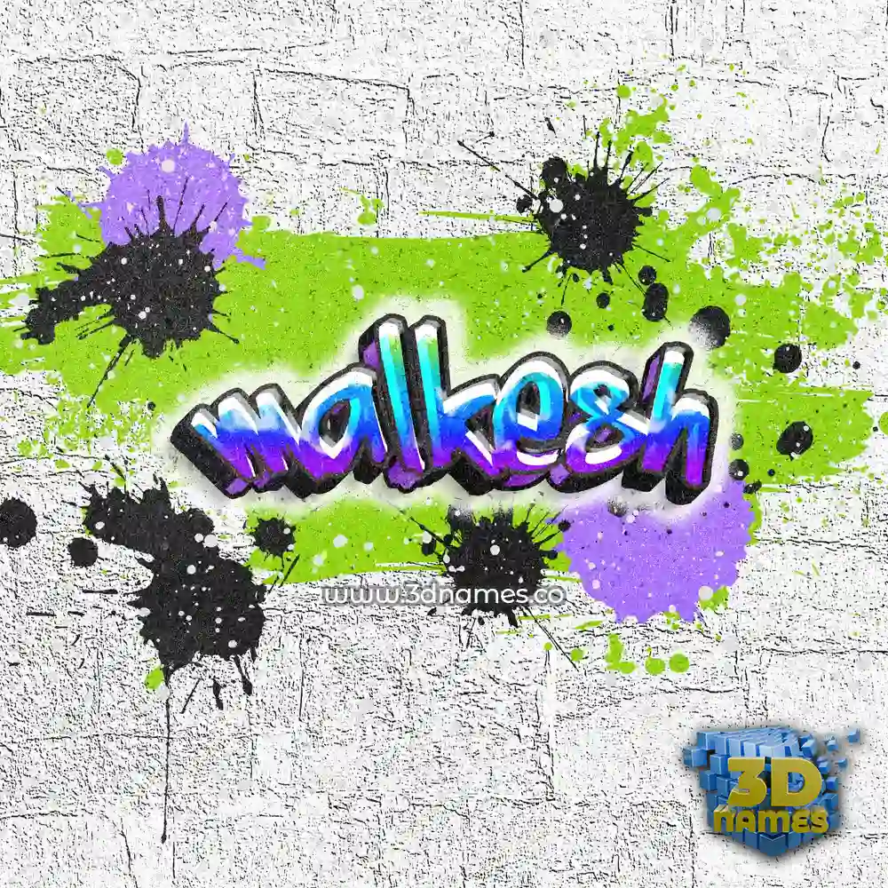 malkesh in Graffiti Grunge style - 3D name wallpaper