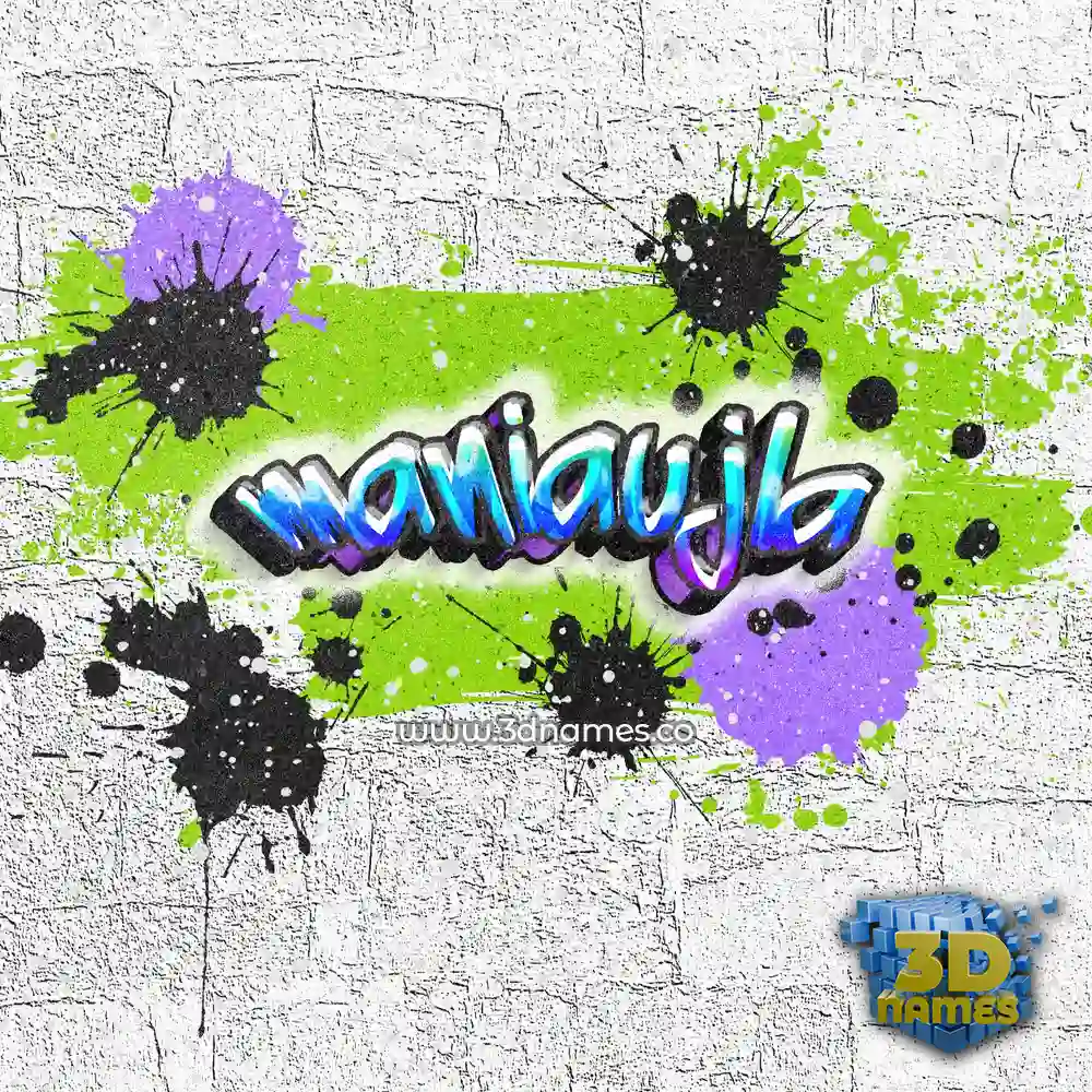 maniaujla in Graffiti Grunge style - 3D name wallpaper