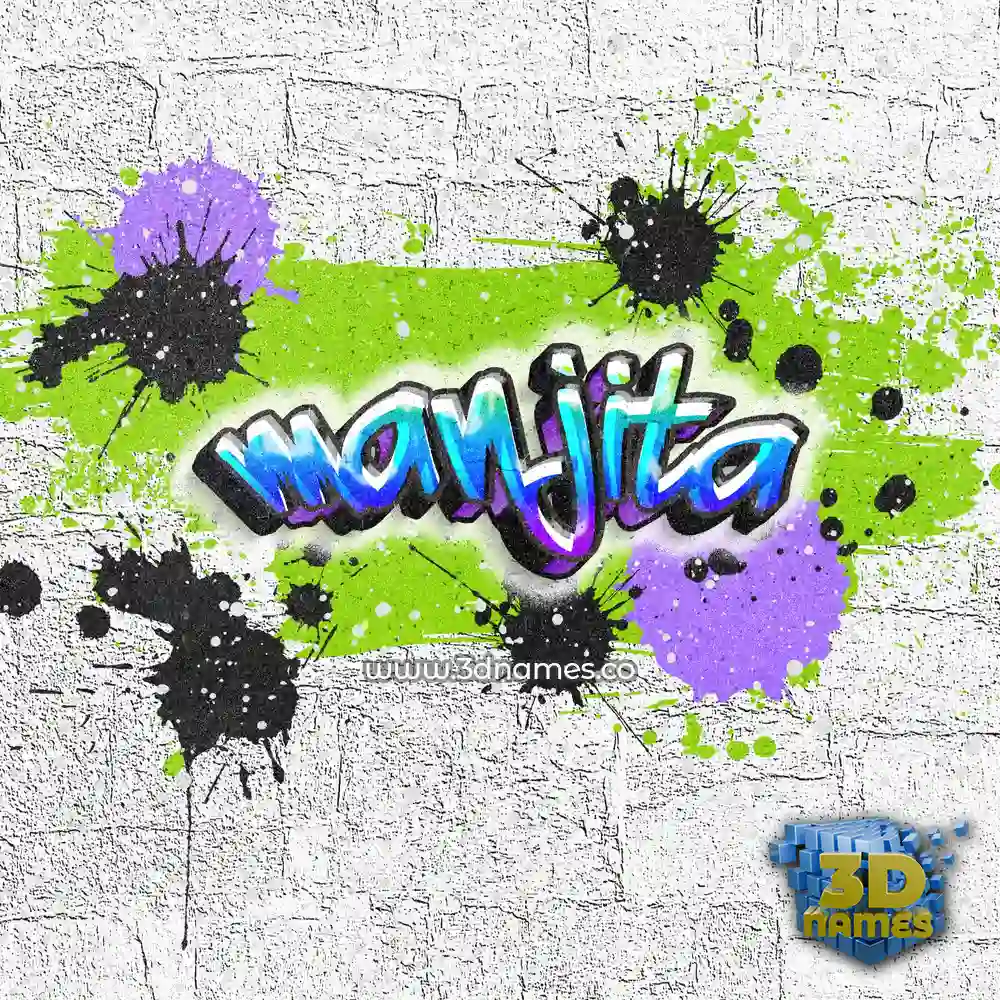 manjita in Graffiti Grunge style - 3D name wallpaper