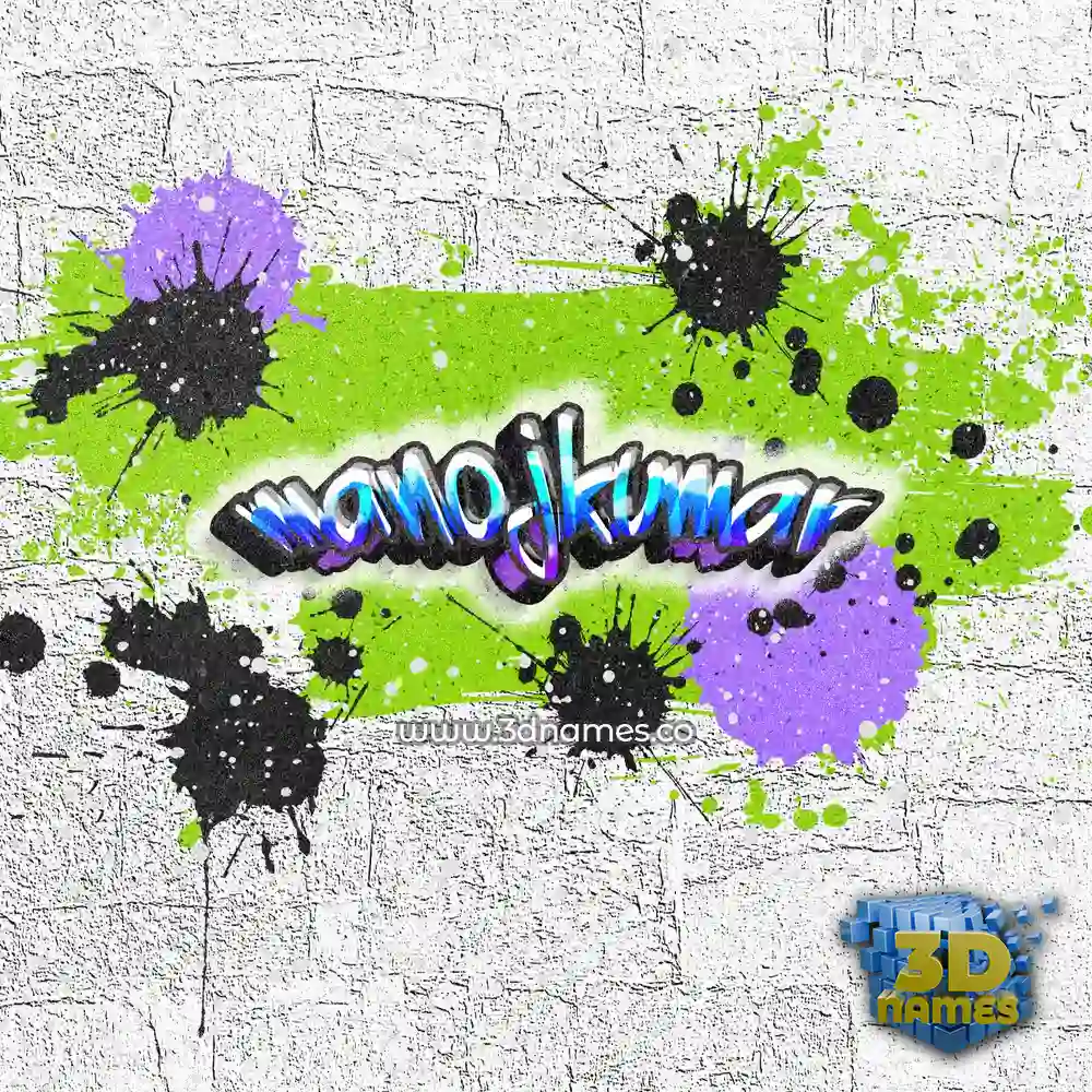 manojkumar in Graffiti Grunge style - 3D name wallpaper