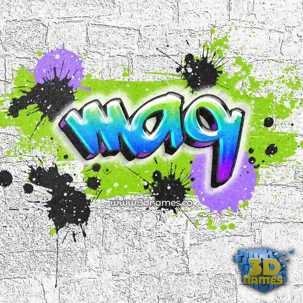 maq in Graffiti Grunge style - 3D name wallpaper