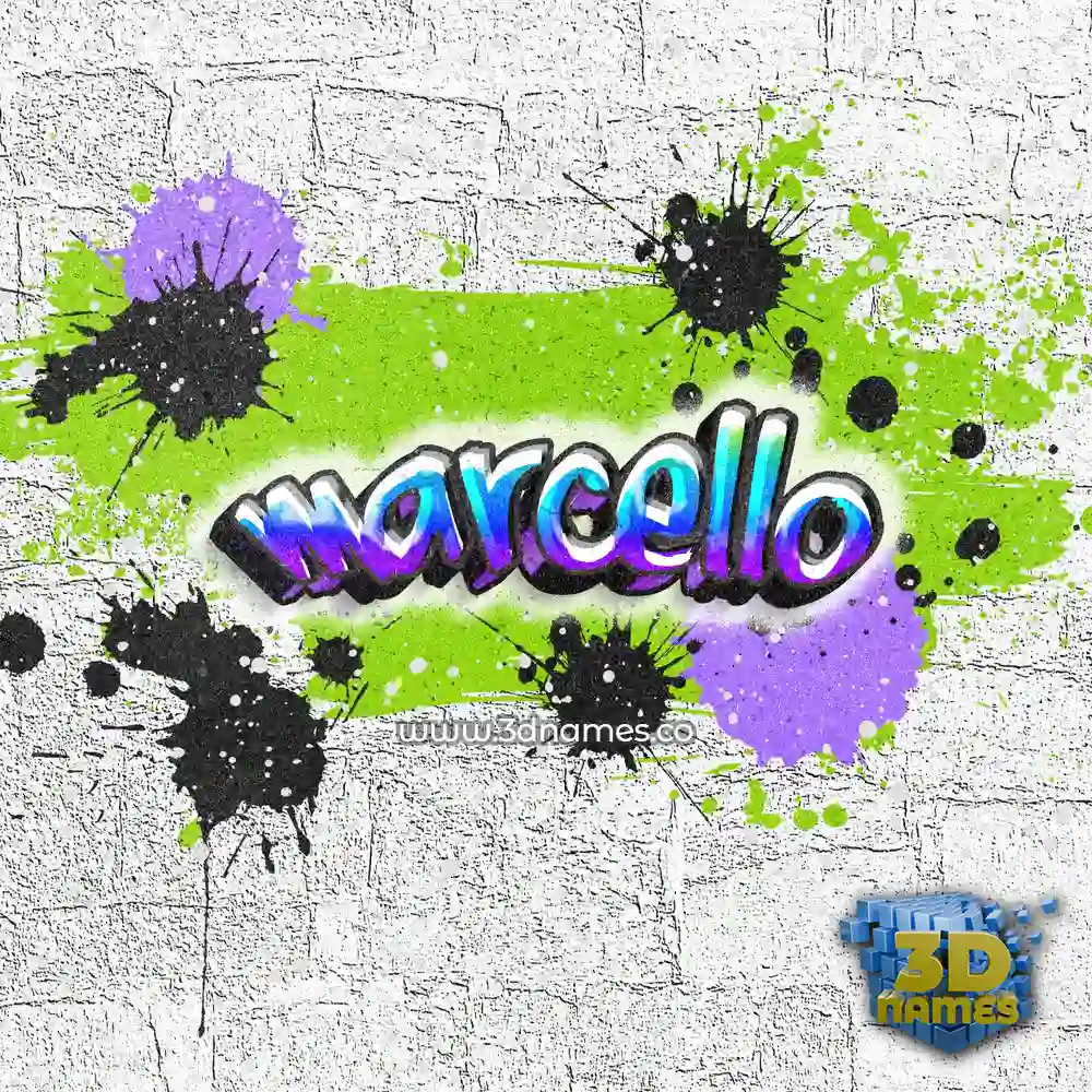 marcello in Graffiti Grunge style - 3D name wallpaper