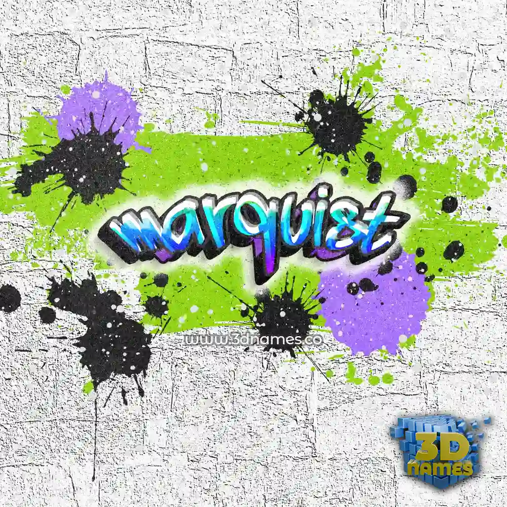 marquist in Graffiti Grunge style - 3D name wallpaper