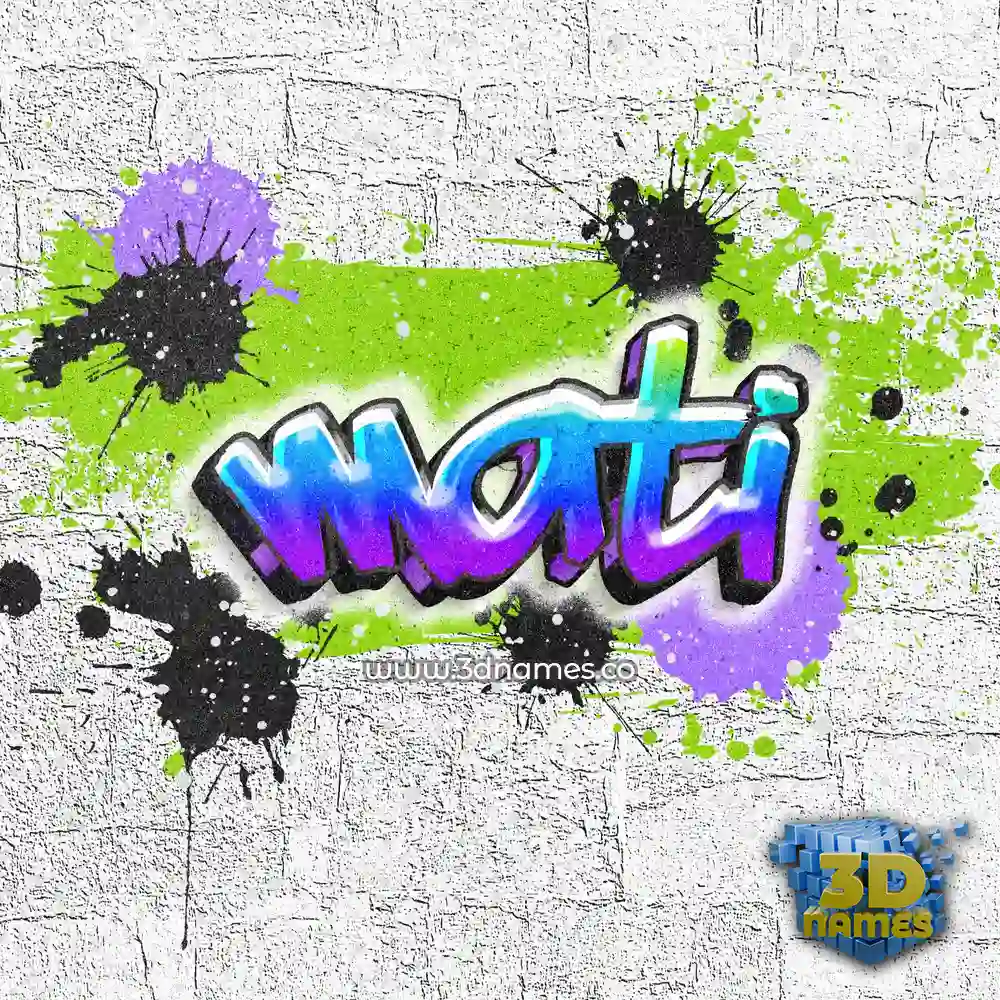 mati in Graffiti Grunge style - 3D name wallpaper
