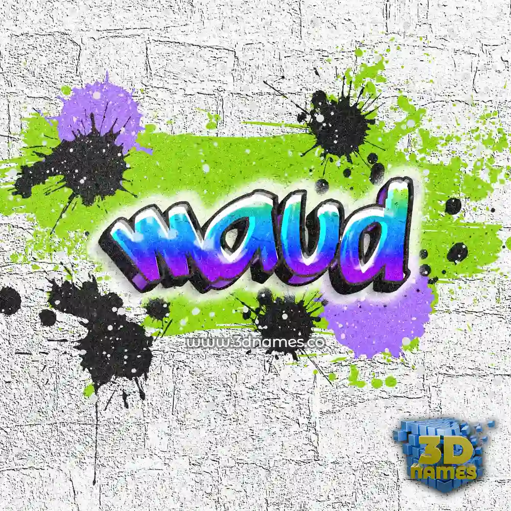 maud in Graffiti Grunge style - 3D name wallpaper