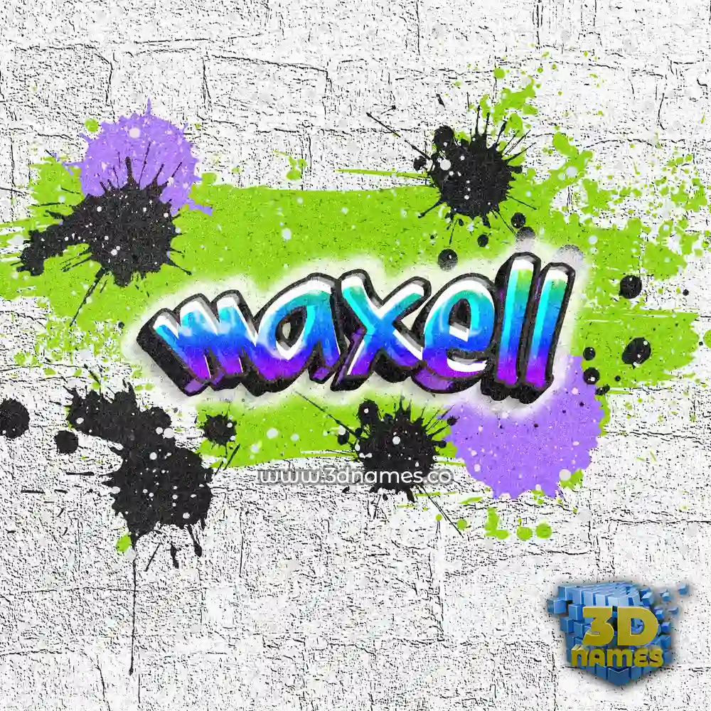 maxell in Graffiti Grunge style - 3D name wallpaper