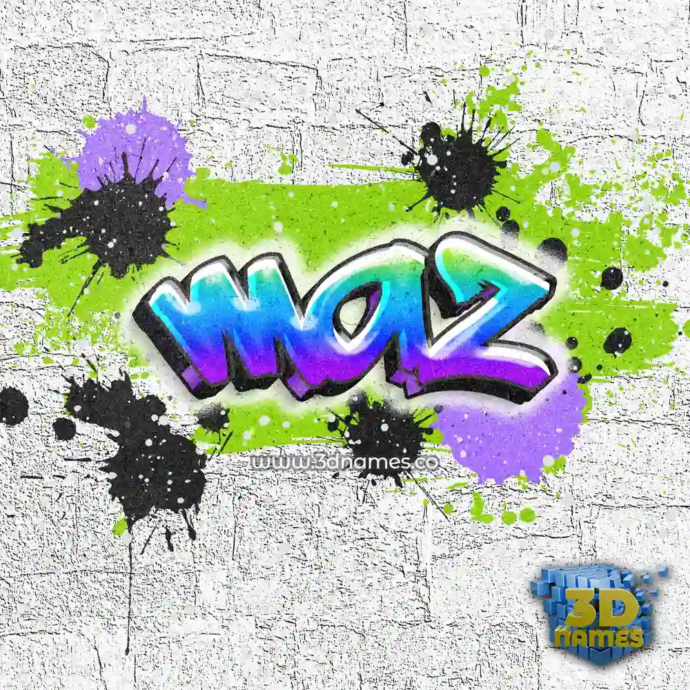 maz in Graffiti Grunge style - 3D name wallpaper