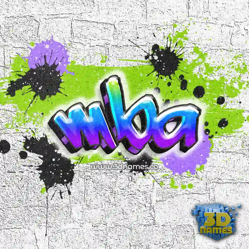 mba in Graffiti Grunge style - 3D name wallpaper