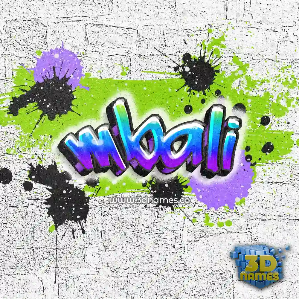mbali in Graffiti Grunge style - 3D name wallpaper