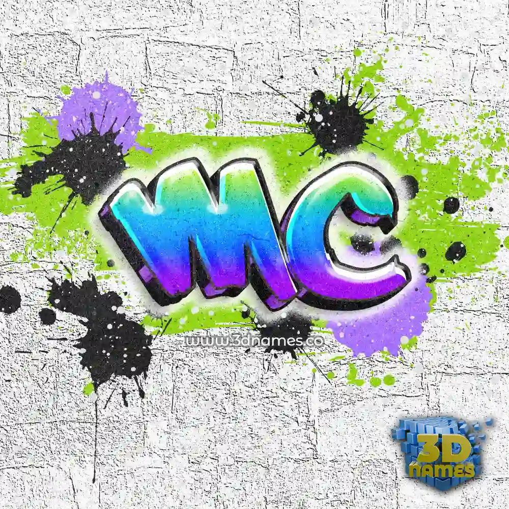 mc in Graffiti Grunge style - 3D name wallpaper
