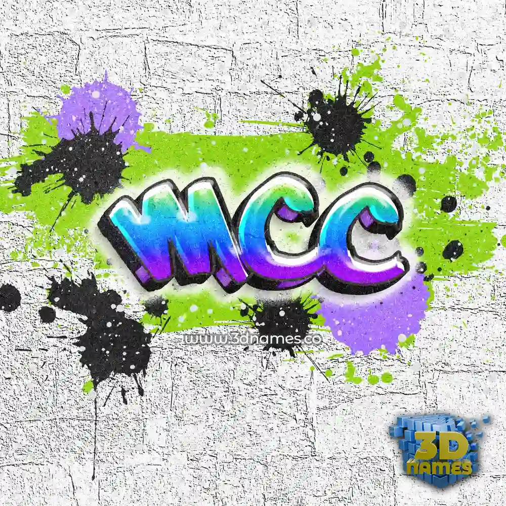 mcc in Graffiti Grunge style - 3D name wallpaper