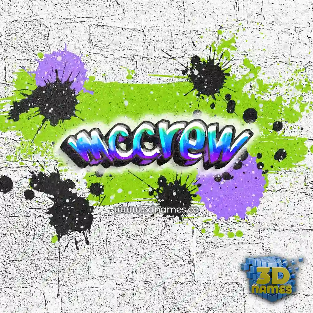 mccrew in Graffiti Grunge style - 3D name wallpaper