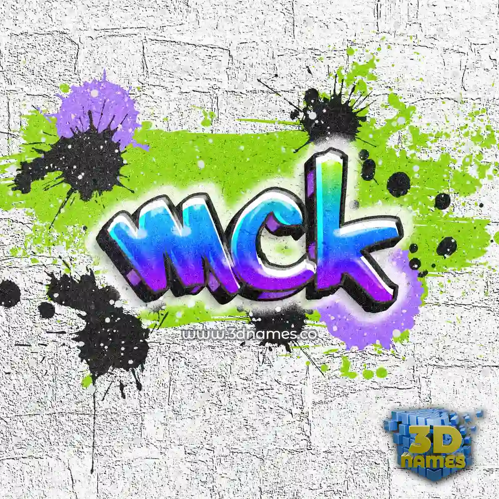 mck in Graffiti Grunge style - 3D name wallpaper
