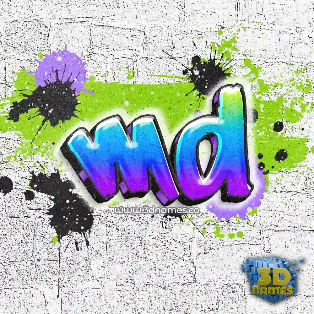 md in Graffiti Grunge style - 3D name wallpaper