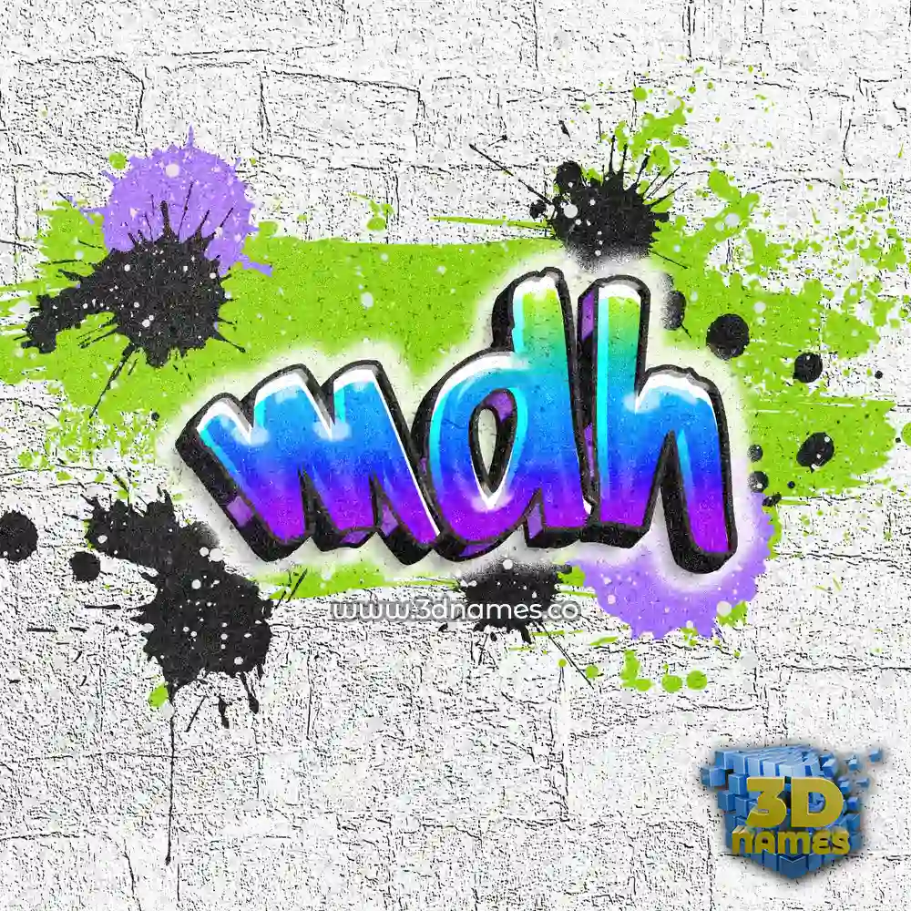 mdh in Graffiti Grunge style - 3D name wallpaper