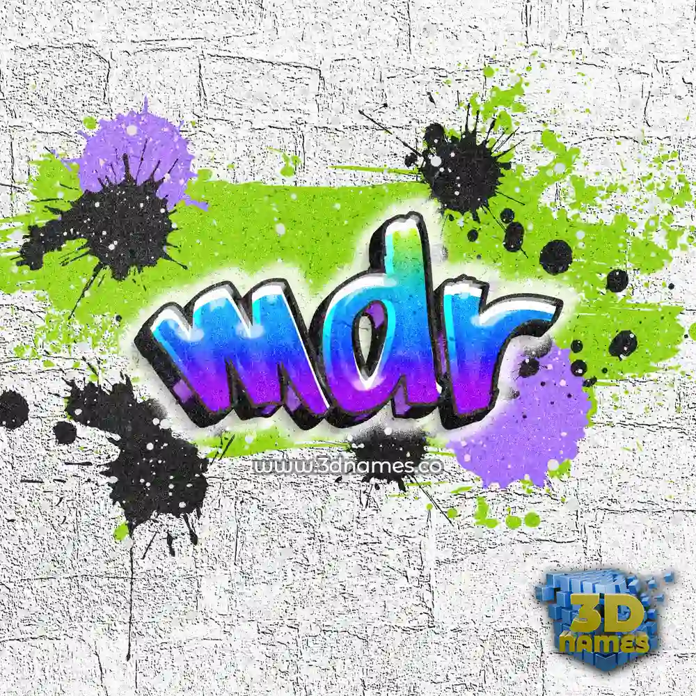 mdr in Graffiti Grunge style - 3D name wallpaper
